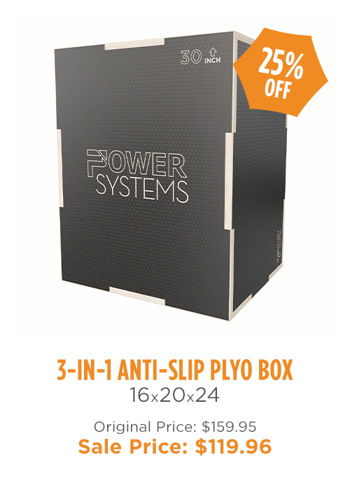Power Systems Anti-Slip 3 in 1 Plyo Box - 16x20x24 on sale for $119.96