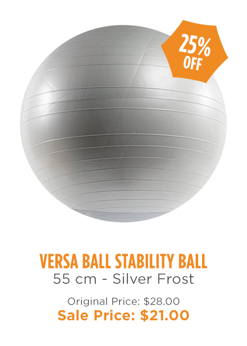 Versa Ball Stability Ball, 55 cm in Silver Frost on sale for $21.00