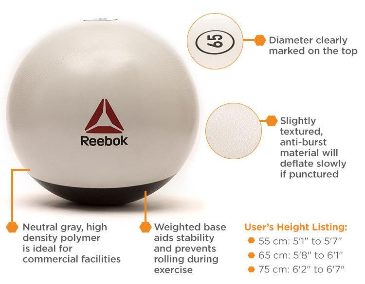 reebok gym ball 75cm price