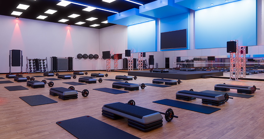 Gym studio top equipment