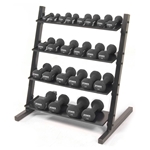 Neoprene/Vinyl Dumbbell 4-Tier Storage Rack