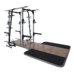 Pro Maxima PL310 Pro Double Sided Half Rack w/ Oak Platform