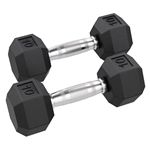 Hex Rubber Dumbbell