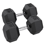 Hex Rubber Dumbbell