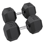 Hex Rubber Dumbbell