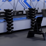 Four Pair Wall Mounted Dumbbell Rack