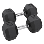 Rubber Hex Dumbbell Pairs