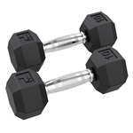 Rubber Hex Dumbbell Pairs