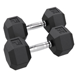 Rubber Hex Dumbbell Pairs