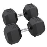 Rubber Hex Dumbbell Pairs