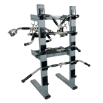 Premium Revolving Cable Attachments Bar and Accessory Rack with Attachments