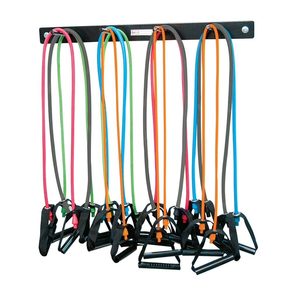 Wall-Mounted Rack for Belts, Tubing, or Jump Ropes