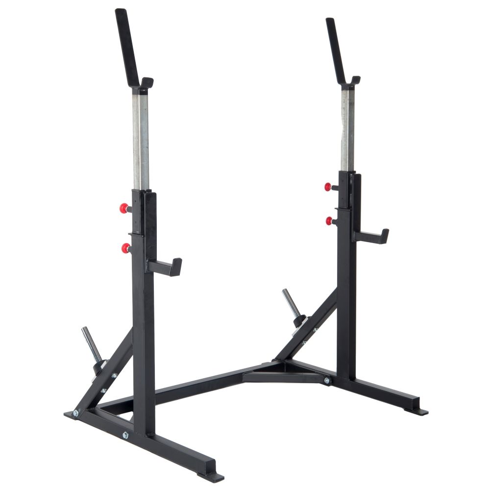 Pro Maxima FW-24 Adjustable Squat Stand w/Cross Member & Weight Storage ...