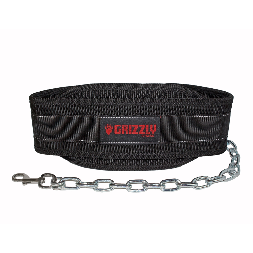 Grizzly Fitness Leather Pro Dip and Pull Up Ceinture de