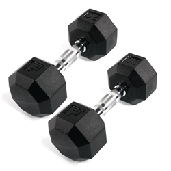 Rubber Octagonal Dumbbell