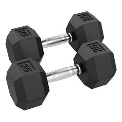 Hex Rubber Dumbbell