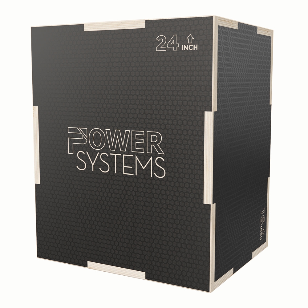 Power Systems Anti-Slip 3 in 1 Plyo Box - 16 x 20 x 24, Black