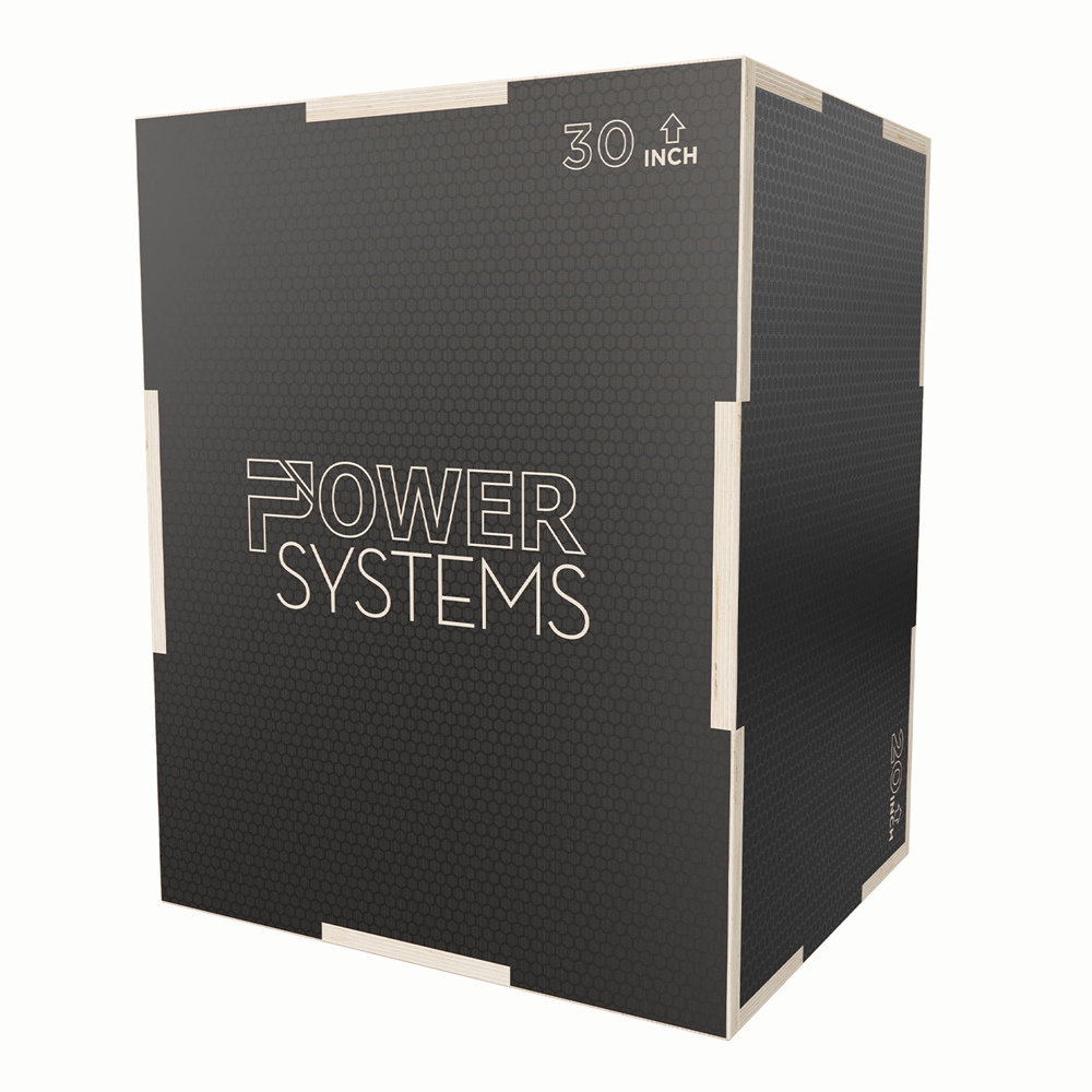 Power Systems Anti-Slip 3 in 1 Plyo Box - 20 x 24 x 30, Black