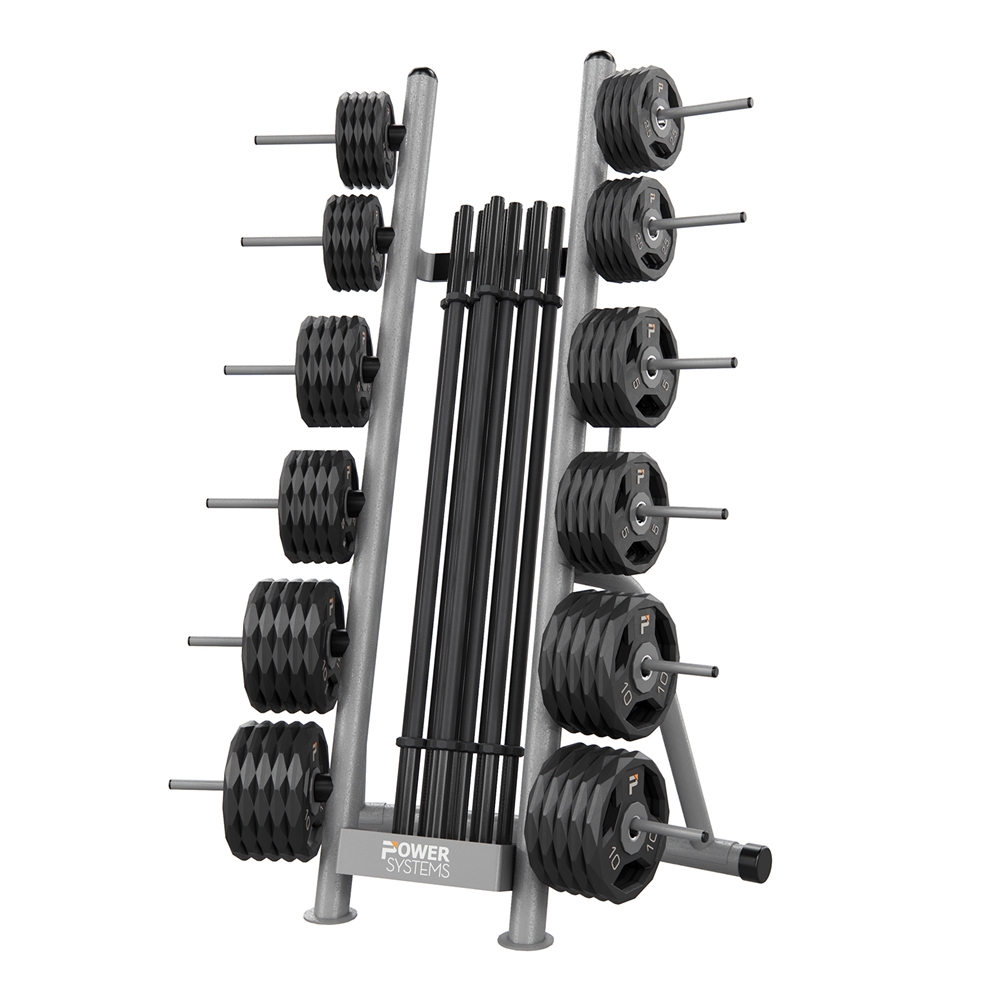 ProElite Pump Set Gray 10 set with Rack- Black rack, black and gray pump set - lock-jaw collars