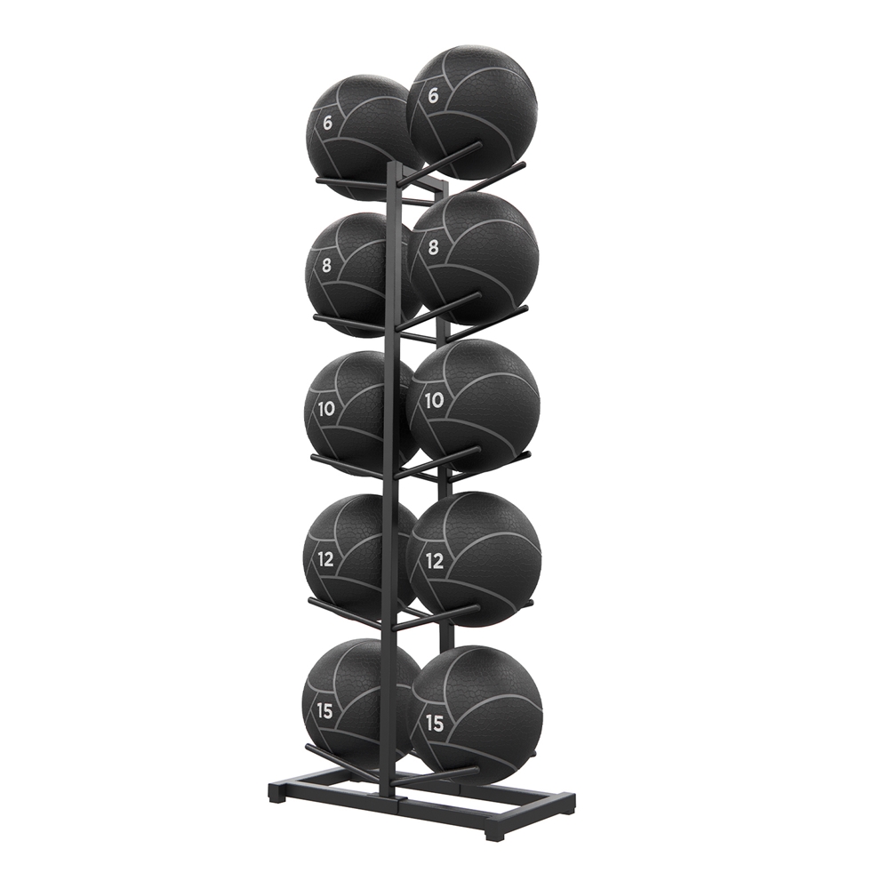Double Med Ball Tree - Rack and 10 ball kit - Black,/gray