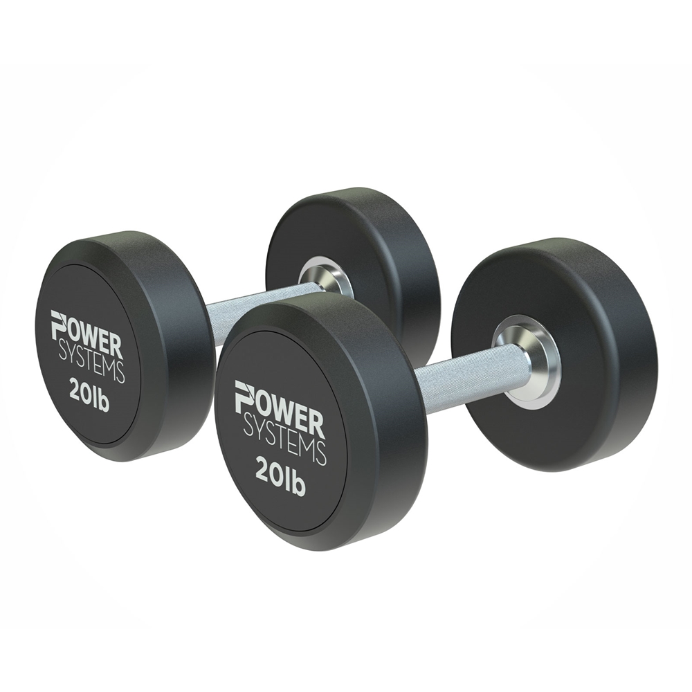 ProStyle Round Rubber Dumbbell - 20 lbs Pair