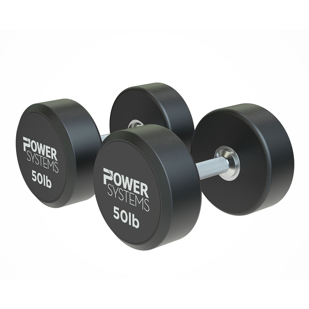 ProStyle Round Rubber Dumbbell - 50 lbs Pair
